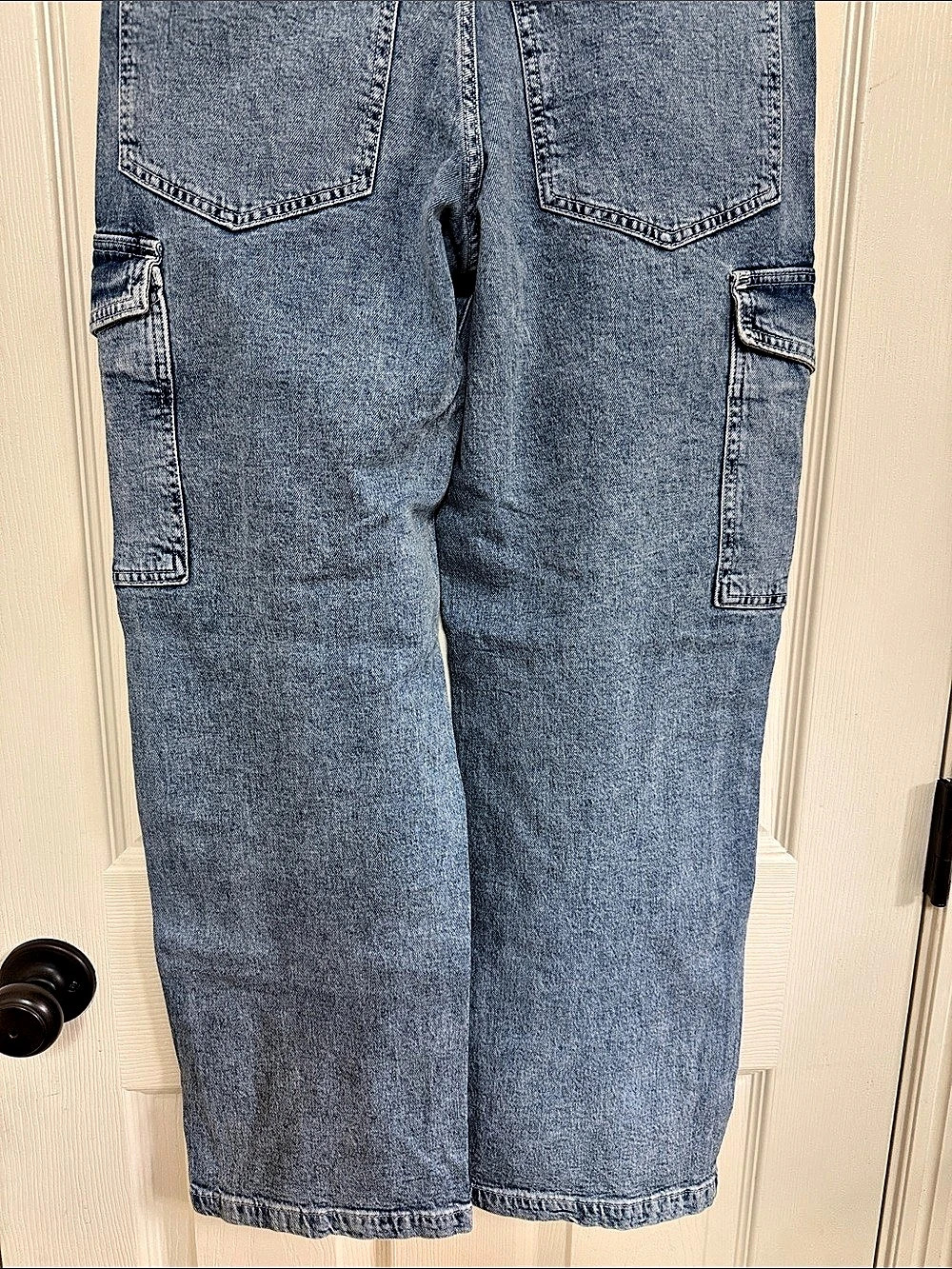 GAP Mid Rise '90s Loose Cargo Jeans Blue Waist 26 / 2p - Picture 7 of 8